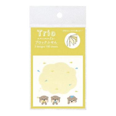 ブロックふせん トリオ水族館 コツメカワウソ