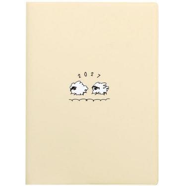 2027年1月始まり 月間 B6 かけっこひつじ ホワイト