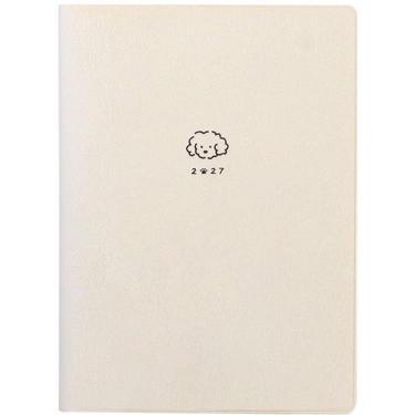 2027年1月始まり 月間 B6 モクモクわんこ ホワイト
