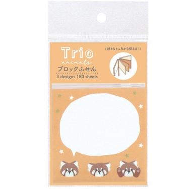 トリオ ブロックふせん レッサーパンダ