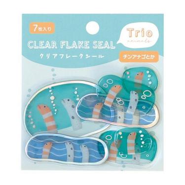 クリアフレークシール トリオ水族館 チンアナゴ