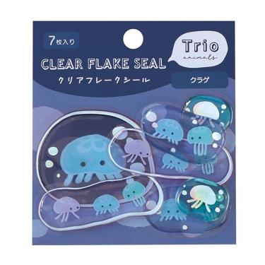 クリアフレークシール トリオ水族館 クラゲ
