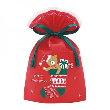 クリスマス グリーティングバッグ S ソックスベア