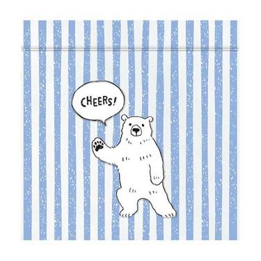 ジッパーバッグ S ゆるくま ライトブルー