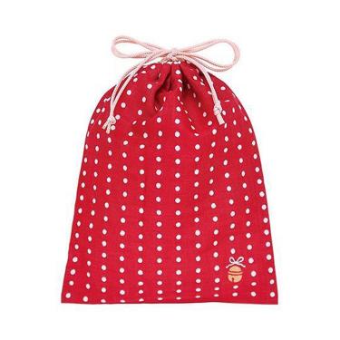 巾着袋 SS 豆絞りと鈴 赤