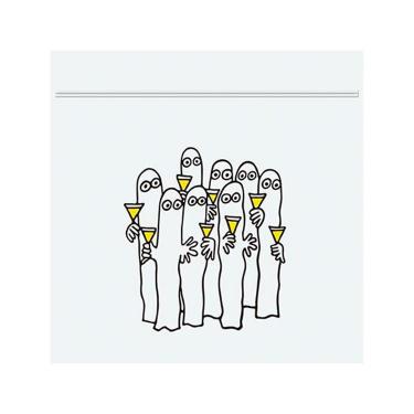 ジッパーバッグ SS ニョロニョロ ホワイト