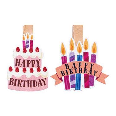 オーナメントクリップ バースデー ケーキ&キャンドル