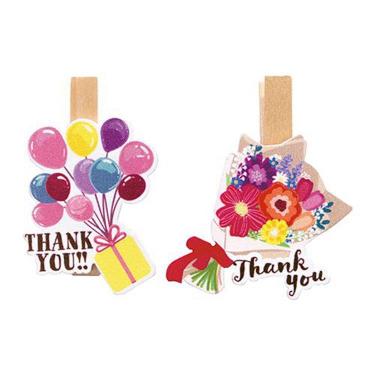 オーナメントクリップ サンキュー バルーン&ブーケ