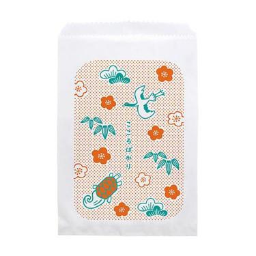 平袋 S 和柄 鶴と亀