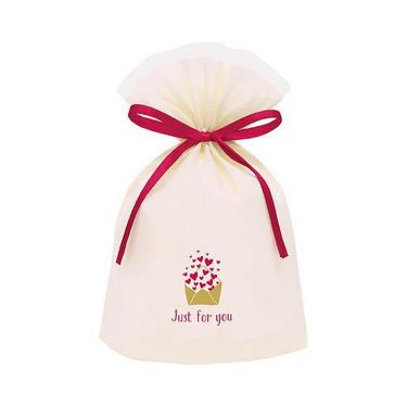 ギフトバッグ SS ハートレター アイボリー