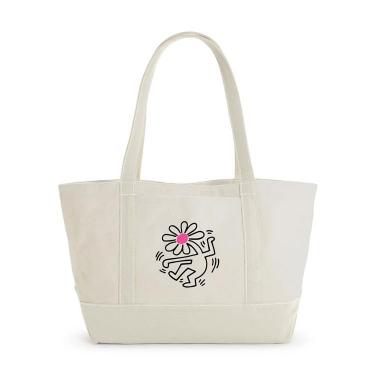 Baggu ヘビーウエイトキャンバストート スモール Keith Haring Flower