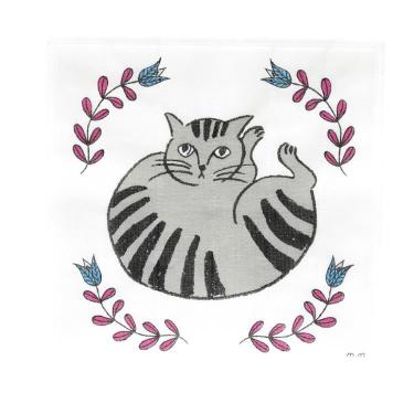 かやふきん 30×30cm Peonyグレー