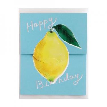 バースデーカード カラーフルーツ レモン