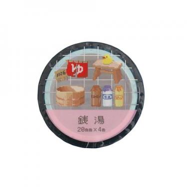 オーロラ箔クリアマスキングテープ ピクセルック 銭湯