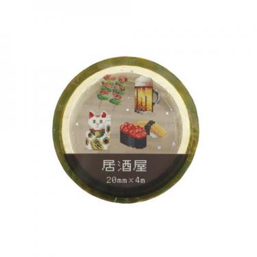 オーロラ箔クリアマスキングテープ ピクセルック 居酒屋