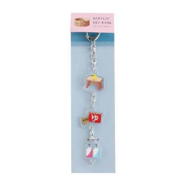 3連アクリルキーホルダー ピクセルック 銭湯