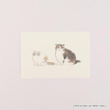 ポストカード 黒山キャシー・ラム 2キャッツ