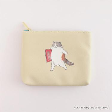 合皮ポーチ 黒山キャシー・ラム フード