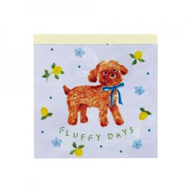 メモパッド・スクエア 利光春華 ブルーリボンドッグ