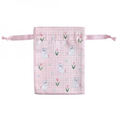 サテン巾着 利光春華 チューリップキャット