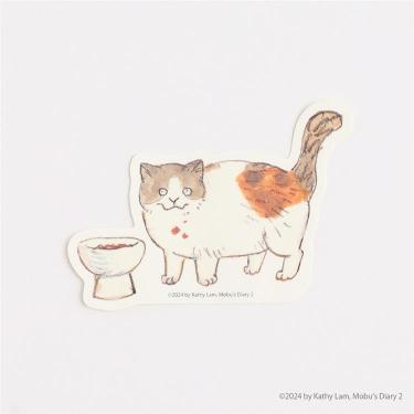 三毛猫モブは猫缶を稼ぎたい Mobu’s Diary ステッカー ミール