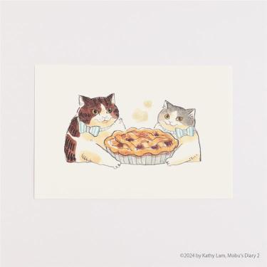 三毛猫モブは猫缶を稼ぎたい Mobu’s Diary ポストカード パイ
