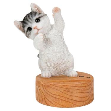 Dancingサバトラ白猫のスマホスタンド