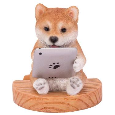 タブレットを見る柴犬のスマホスタンド