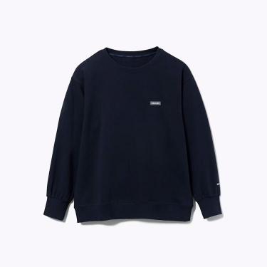 リカバリーウェア スウェット ウィメンズ 長袖クルーネックシャツ ネイビー Mサイズ