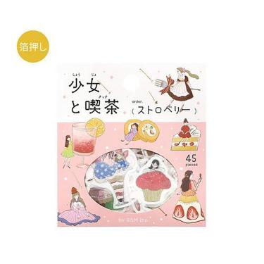 フレークシール 少女と喫茶 ストロベリー