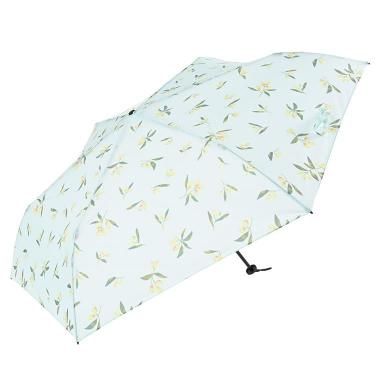 折りたたみ傘 オリーブカーボン軽量ミニ55 サックス スマートライト