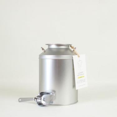 オリジナル洗濯洗剤 ミルク缶 プラス とみおかクリーニング