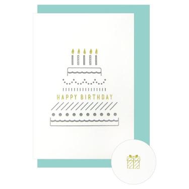 グリーティングカード ボヌール ケーキ