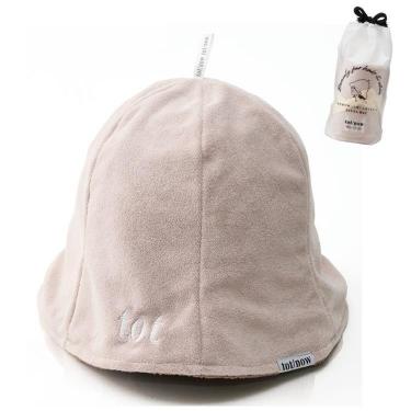 美容師がつくった髪とお肌をまもるサウナハット ベージュ/ブラウン