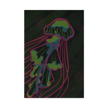クリエイターポストカード ふわ ゆきし 暗闇に浮かぶクラゲ