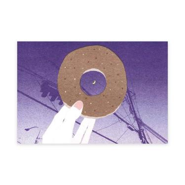 クリエイターポストカード ponnu 月とドーナツ