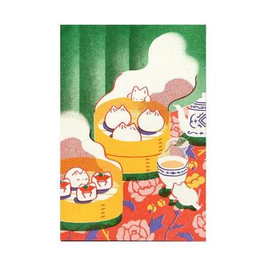 ポストカード レトロ印刷 てのり nyaoronpou