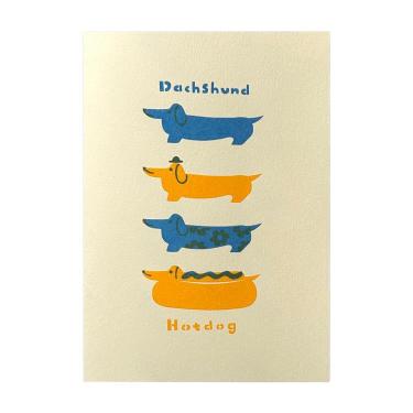 ノート B6 レトロ印刷 Alice Ozawa（.A） ダックスフンド（&ホットドッグ）