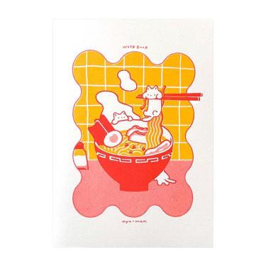 ノート B6 レトロ印刷 てのり nya-men