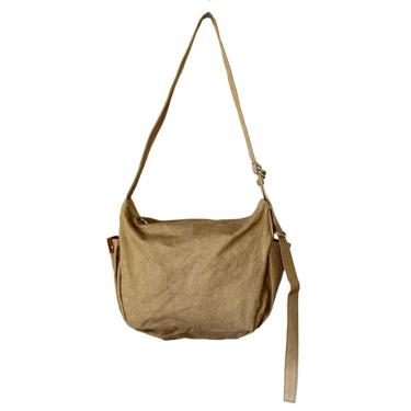 narrow shoulder bag キャメル