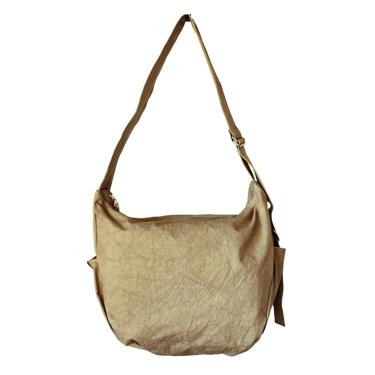 narrow shoulder bag large キャメル