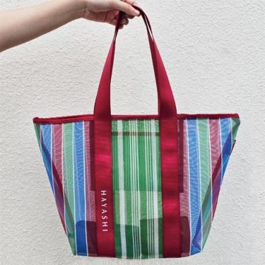 MoMA Baggu キャンバスバッグ ミディアム ブルー／レッド