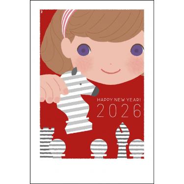 お年玉付き年賀はがき ヨモギ田リョオコ G-2 4枚入り