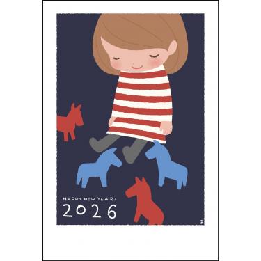 お年玉付き年賀はがき ヨモギ田リョオコ G-6 4枚入り