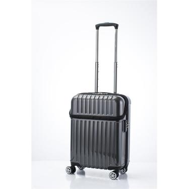 小型キャリーケース 容量33L 高さ48cm ファスナーキャリーケース トップスS ブラックカーボン