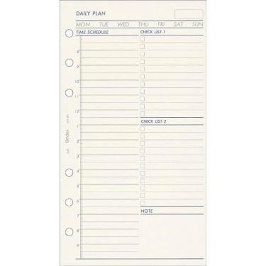 1日計画表 12h バイブルサイズ Bindex（バインデックス）