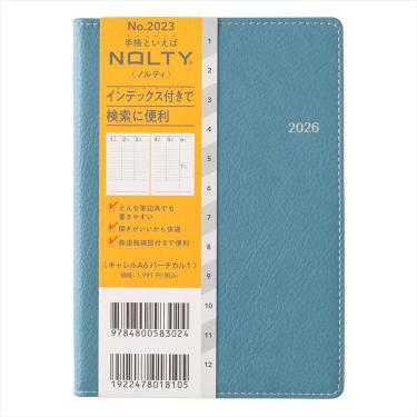 2026年1月始まり手帳 週間バーチカル A6 NOLTY キャレル ブルー