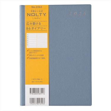 2026年1月始まり手帳 週間レフト B6 NOLTY エクリ1 ブルー