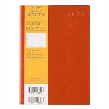 2026年1月始まり手帳 週間レフト B6 NOLTY エクリ1 オレンジ
