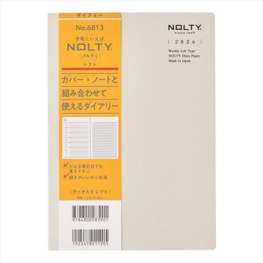 2026年1月始まり手帳 週間レフト A5 NOLTY ティオ グレー